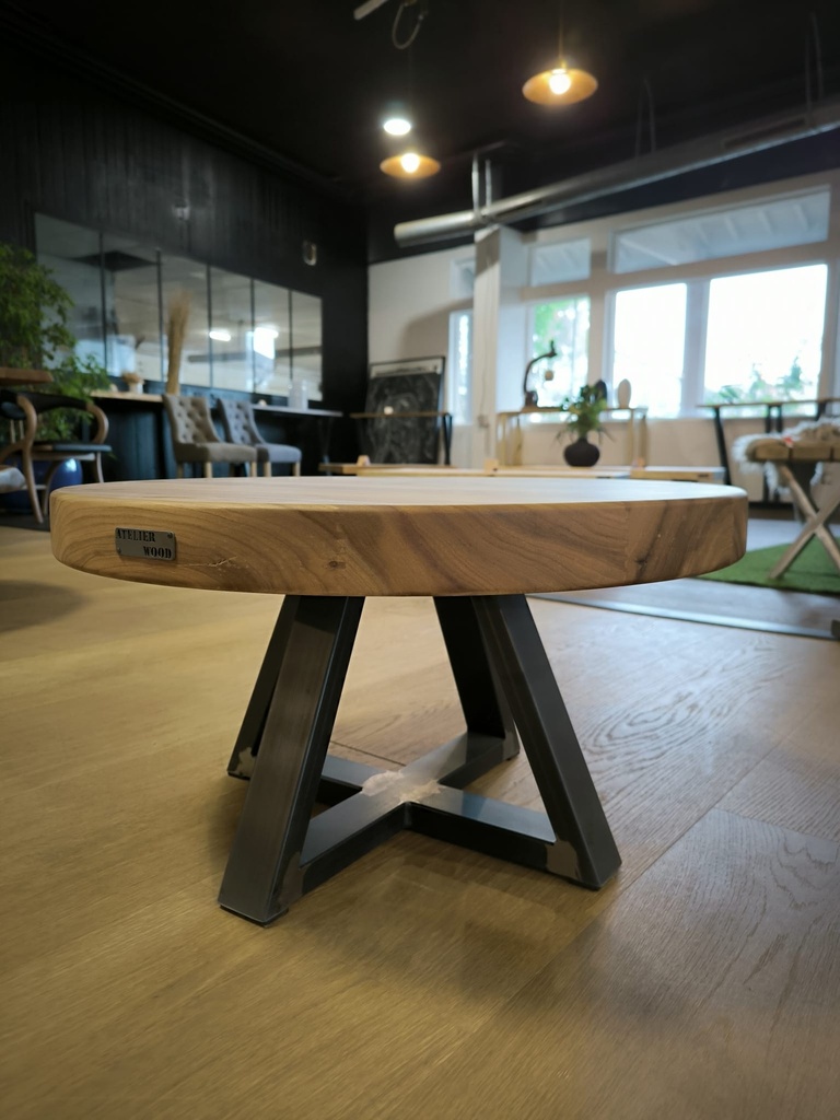 Table basse Poutre chêne 110x55 cm