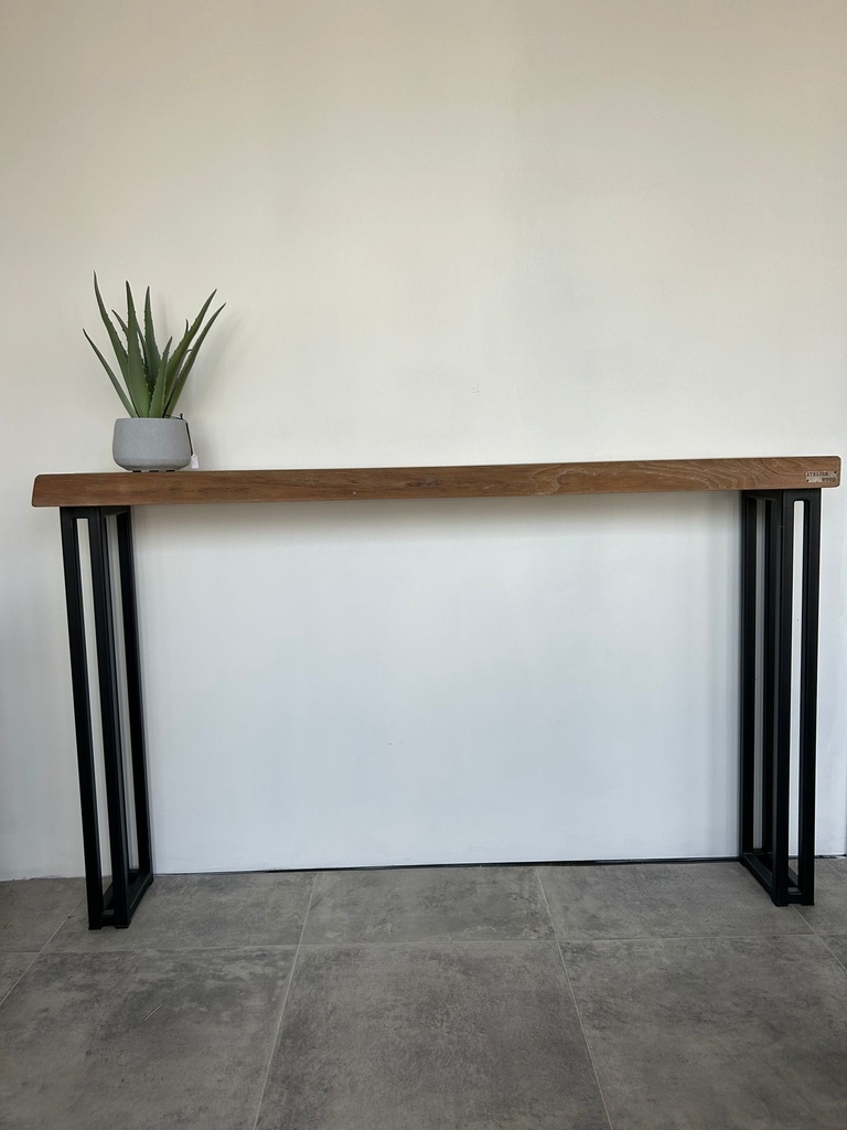 Console 115x22 cm Bois noir