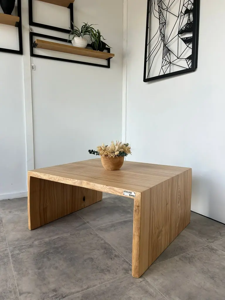 Table basse Frêne 80 x 70 cm 