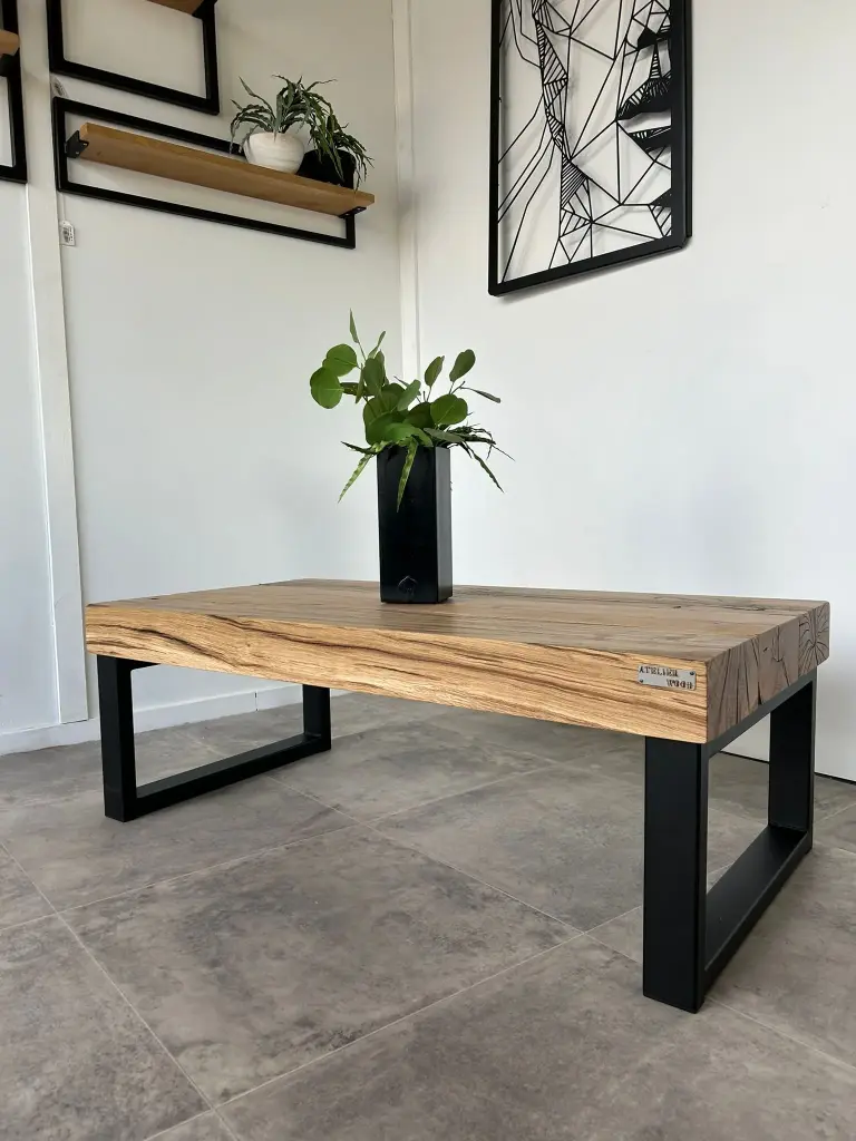 Table basse Poutre Chêne 110 x 55 cm*