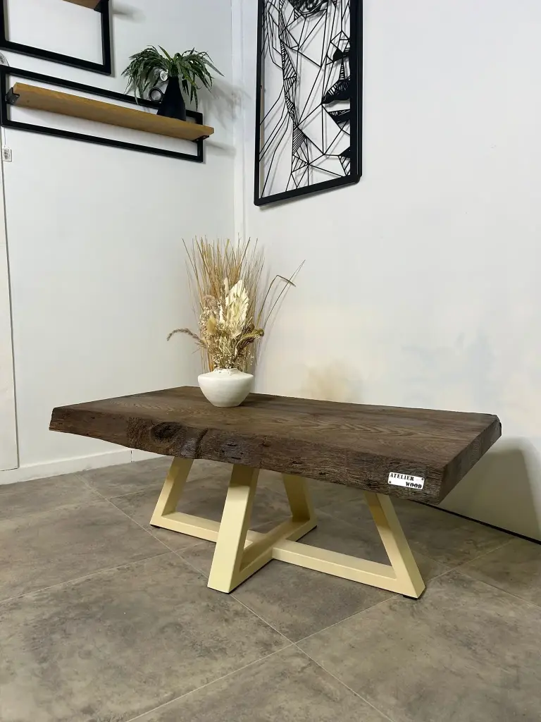 Table basse "Romy" Chêne brossé Wengé 100 x 60 cm 