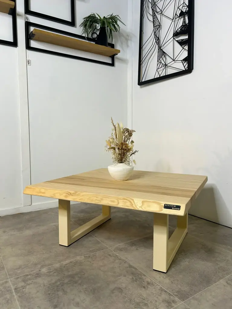 Table basse Frêne 80 x 80 cm