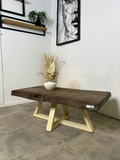 Table basse "Romy" Chêne brossé Wengé 100 x 60 cm 