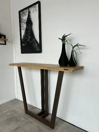 Console 130x35 cm Chêne Aubier